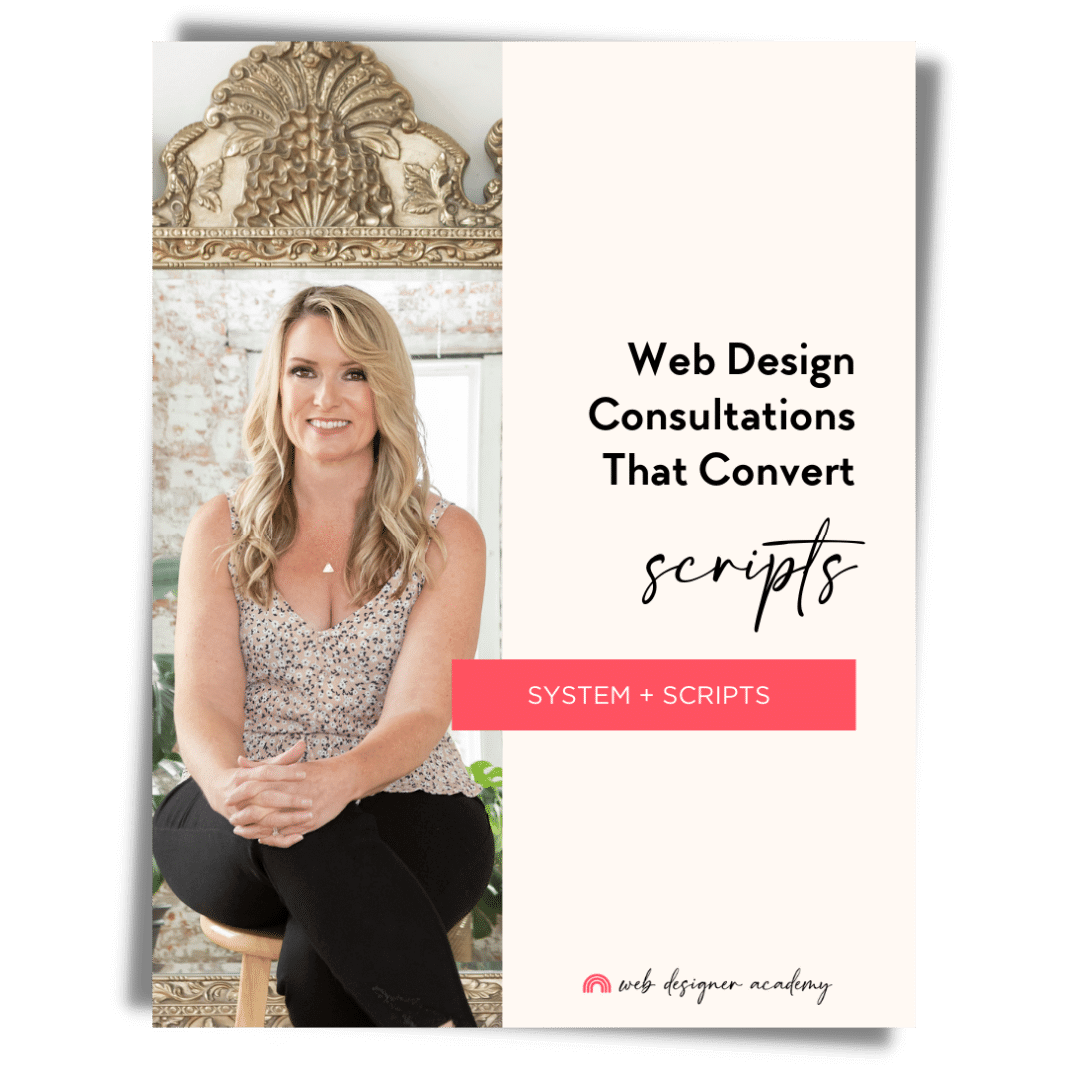 A web designer academy is offering web design consultations that use scripts and systems to help convert potential customers. Full Text: - Web Design Consultations That Convert scripts SYSTEM + SCRIPTS A web designer academy