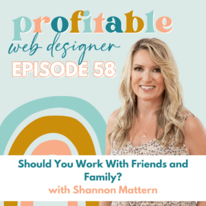 In this image, Shannon Mattern is discussing the pros and cons of working with friends and family in their podcast episode titled "Should You Work With Friends and Family?".